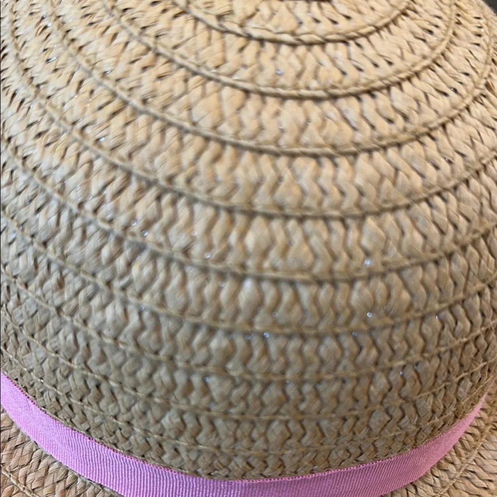 Sun Hat with Pink Band and Yellow Pom Pom Sunshine
